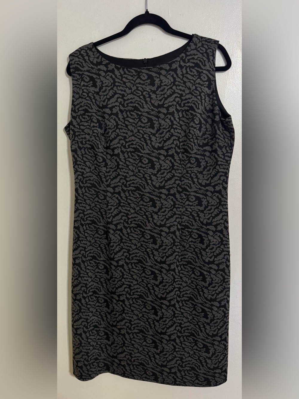 Jessica Black and Grey Patterned Dress Size 14